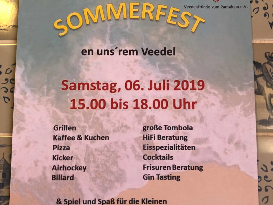 Das Plakat zum VvP Sommerfest